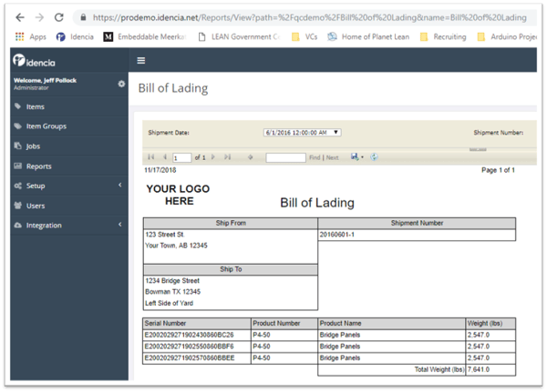 Bill of Lading